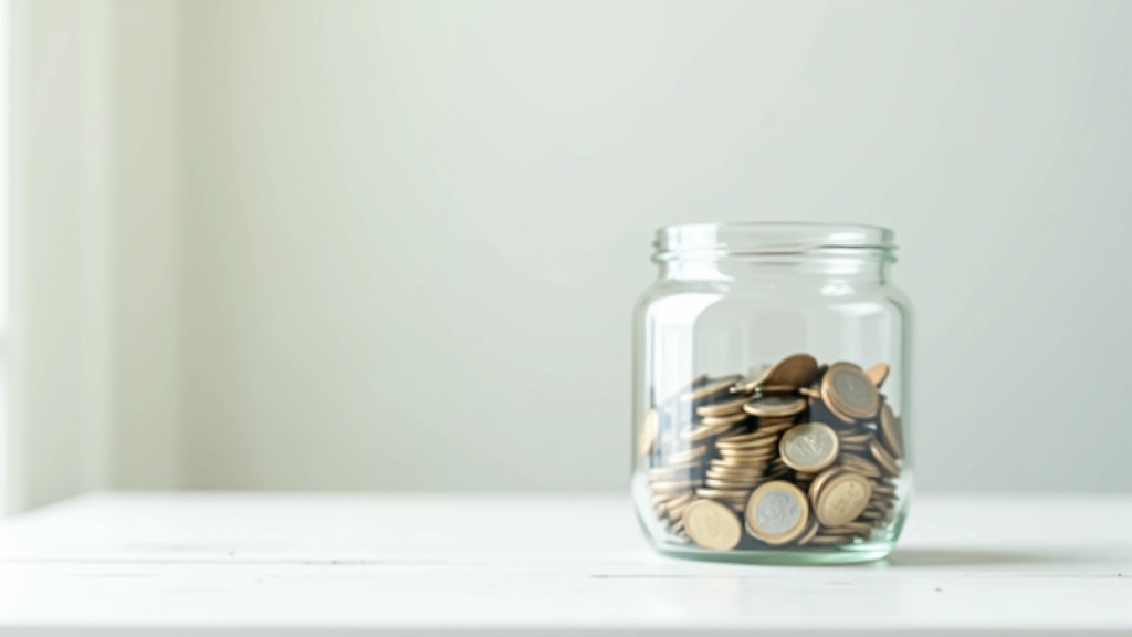 Emergency fund jar with coins and banknotes, representing savings safety net